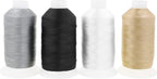 Mandala Crafts Neutral Heavy Duty Thread - 6000 Yds Tex 90 Thread - Bonded Polyester Thread Outdoor Marine Upholstery Threads
