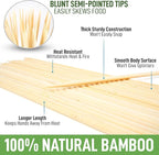 Zulay Kitchen Authentic Bamboo Marshmallow Smores Sticks - 40 Extra Long 30" Roasting Skewers - 5mm Heavy-Duty Bamboo - Ideal for Grilling & Camping