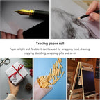 Tracing Paper Roll 36 Inches x 30 Yards, Large Trace Paper White Pattern Paper Tracing Paper for Drawing, Sewing, Sketch