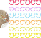 36Pcs Cat Stitch Markers for Crocheting, Cat Metal Crochet Stitch Marker Ring, Multicolor Knitting Stitchs Markers for DIY Weaving Knitting Sewing Tools