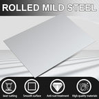 Hicarer 4 Pcs Mild Steel Sheet Cold Rolled 18 Gauge Metal Plate Weldable Metal Sheets for Professional Industrial DIY Use, Clean Surface Easy to Weld (12" X 16")