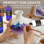 ABEIER Large Bulk Acrylic Paint Set, 15 Colors (473 ml/16 fl oz), Matte Finish, Rich Pigments, Non-Toxic Paints for Painting on Canvas Crafts Wood Ceramic, Ideal for Beginners and Students