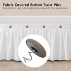 Linen Fabric-Covered Twist Pins - 8 Colors Upholstery Pins & Bed Skirt Pins -Used to Secure Sofa Cushion, Armrest Covers, Furniture & Bed Skir(12, Brown)