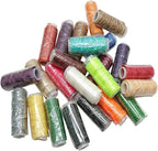 24 Colors Waxed Thread, Leather Sewing Thread,Hand Stitching Thread for Hand Sewing Leather and Bookbinding, 13Yards Per Color