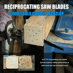 25 Pack 9 inch Reciprocating Saw Blades Set,6/12TPI High Carbon Saw Blades, Woodcutting Saw Blades with Organizer Case (25, 6/12TPI/225mm)