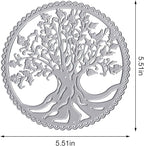 Tree Frame Metal Cutting Dies for Card Making, Tree Leaves Round Frame Die Cuts Carbon Steel Embossing Stencil Template Cutting Tools for DIY Scrapbooking Paper Card Photo Album Craft Supplies