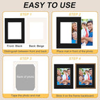 Phinus 8 Pack Picture Mats for Frames, Acid Free 11x14 Matted to 8x10, Picture Frame Mats for Pictures, Watercolor, Artwork and Prints (Black)