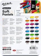Mont Marte Soft Pastels in Tin Box Signature 24pc, 24 Assorted Colors, Vibrant Pastel Sticks, Great Blending, Comes in Storage Case, Ideal for Art, Craft, Coloring and Sketching