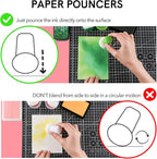 19PCS/Sets Sponge Applicator Ink Applicator with Storage Cases,Paper Pouncers for Direct Ink Application On Crafts Projects Easily,Inking Sponge for Stamp Ink Distressing,Blending Card Making Tools