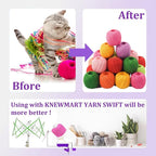 Yarn Ball Winder, Weaving Ball WinderNeedle Craft Yarn Ball Winder,The Helper for Knitting Enthusiast,Sturdy with Metal Handle and Tabletop Clamp, with 4 Size Pom Pom Makers+1PS Scissors