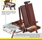 MEEDEN French Easel, Plein Air Easel, Art Easels for Painting Adult, Travel Easels,Portable Artist Easle for Outdoor Painting, Sketching, Display