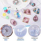 LET'S RESIN UV Resin, 1500g Odorless, Low Shrinkage, Clear Ultraviolet Epoxy Resin with Silicone Measuring Cups, for Jewelry, Molds, Craft Decoration
