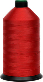 Extra Strong Bonded Nylon Thread #69 Tex70 – 16 OZ, 6000yds, Versatile Stitching Solution for Leather, Upholstery, Canvas Repair and More (Red)