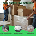 Mini Clear Stretch Wrap Film roll,5''x1000ft,4 Packs with 1 Plastic Handle,Self Adhering Industrial Plastic Wrap for Pallet Wrap,Heavy Duty Packaging,Moving,Transparent Shrink Wrap,80 Gauge