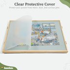 1500 Pieces 2-in-1 Tilting & Rotating Puzzle Board, Portable Puzzle Table with 4 Drawers Cover,34.25" x 25.2"