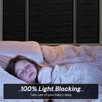Haton Blackout Window Film, Black Out Sun Blocking Window Cover, Static Cling Frosted Privacy for Glass, Heat Control Darkening Room Coverings Shades Tint for Home Day Sleep, 17.5" x 78.7"