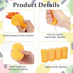 Qianyu 20PCS Pottery Sponges for Clay, Painting Sponge Elasticity Round Cleaning Sponge Soft Water Absorption Soap Sponges for Kitchen Ceramics Household Shoes Leather Care Artists