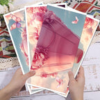 GLOBLELAND 4 Sheets Pink Roses Hot Air Balloons Rub on Transfers Pink Flower Furniture Decor Transfers Romance Butterflies Decal Transfers Stickers for Bedroom Living Room Desk Table Valentine's Day