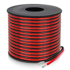 20 Gauge 2 Conductor PVC Tinned Copper Electrical Wires, 32.8FT/10M Red and Black Double Parallel Wire,0.5mm²，for DIY Projects, Home Electrical, Power Wiring,Car Speaker Wires, LED Wires.