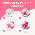 DIY Sidewalk Chalk Paint Set - Non-Toxic, Washable Powdered Chalk - Simply Mix in Water and Use a Paintbrush to Create Colorful Artwork on the Sidewalk or Chalkboard, For Kids Ages 5+