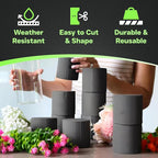 XCEL Floral Foam Blocks - Reusable, Weather Resistant Foam - Perfect for Fresh & Artificial Flower Arrangements, Crafts, Planter Boxes, Home Decor & More - 10-Pk, Gray (3” x 3”, Round)