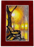 Pack of Ten Acid Free 8x10 Mats Bevel Cut for 5x8 Photos - Bright Red Suede Precut Matboards With Backing Boards and Self Seal Photo Mat Bags For Pictures, Photos, Framing - 4-ply Thickness