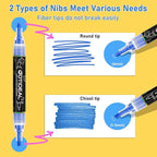 GOTIDEAL Chalk Markers Dual Tips,Erasable Liquid Chalk Marker for Blackboard,Washable Chalk Pens for Auto,Car,Glass,Mirror,Chalkboard,Window markers,24 Colors Chalk Board Markers with Metallic Colors
