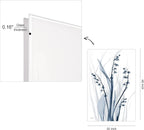 Empire Art Direct Frameless Free Floating Tempered Glass Panel Graphic Wall Art Ready to Hang, 32" x 48", Radiant Blues 2, Blue Flower
