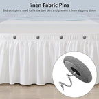12 Colors Fabric Covered Button Twist Pins Dust Ruffle Pins- for Sofa，Upholstery，Armchair Caddies, Armrest Covers,Bed Skirts, Slipcovers, Headliners (Medium Gray, 24)