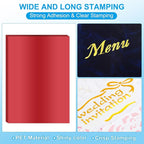 PATIKIL 11.7x8.3" Hot Stamping Foil Paper Sheet, 20 Sheets A4 Heat Transfer Hot Stamping Paper Foil for Leather DIY Logo Decor Craft Gift Package Scrapbook Card, Red