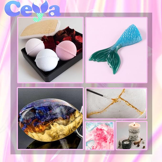 Ceya Mica Powder, 5.3oz/ 150g Pastel Purple Pearlescent Effect Colorant Pigment Powder for Epoxy Resin,Tumblers, Slime Bath Bomb, Soap Dye, Slime, Candle, Resin Crafting, Paint, Jewelry, Nail Polish