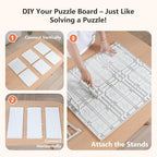 WELGEE 1000-Piecce Tilting Puzzle Board with Stand, 31” x 24” Lightweight Portable Puzzle Table for Adults & Seniors, DIY Customizable Puzzle Accessory Only 3.5 lbs (White)
