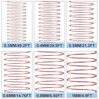 0.5 mm Dia. 6 Rolls Copper Jewelry Wire, 5 Assorted Colors Beading Wire for Jewelry Making Bracelet Earrings Rings Necklaces Flower Craft Projects