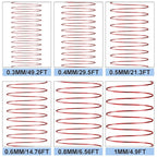 0.8 mm Dia. 10 Rolls Copper Jewelry Wire, 10 Assorted Colors Beading Wire for Jewelry Making Bracelet Earrings Rings Necklaces Flower Craft Projects