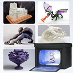 UV Light for Resin Curing High Efficiency 365nm UV Resin Kit for 3D Printer Large Size Sturdy Iron Frame Visual Window Even Curing LCD SLA DLP Compatible (Resin Curing Bag)