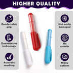 3PCS Sewing Chalk for Fabric, Wipeable and Washable Fabric Chalk for Sewing, Tailors Chalk for Fabric Etailed Marking on Fabrics, Cottons, Leathers - Blue, White, Red