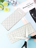 2PCS Diamond Sharpening Stone, Kalolary Knife Sharpener Stone Whetstone Honeycomb Surface Diamond Sharpener Plate with Non-slip Base for Pocket Knives Scissors, Outdoor Kitchen Tools (600/1200 Grit)