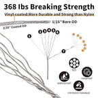 1/16" Wire Rope Kit,30M/100FT Vinyl Coated 304 Stainless Steel Cable,String Light Hanging Kit with Turnbuckle for Outdoor,Garden Wire(55 Pack)