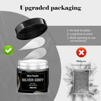 Silver Mica Powder Pigment (100g) -Cosmetic Grade Metallic Mica Powder for Epoxy Resin, Lip Gloss, Soap,Candle Making,Bath Bombs,Tumblers, Jewelry, Dyes, and DIY Crafting Projects(Silver Grey, 3.5oz)