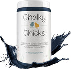Chalky Chicks All-in-One Chalk Paint for Furniture or Cabinet - 32 Fl Oz - Matte Finish Denali (Deep Blue) for Metal, Wood Furniture Paint - No Sanding All-in-One for Home Decor & Crafts, USA Made