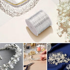 328 Feet 28 Gauge Craft Wire - Silver Plated Thin Brass Wire, Soft Metal, Bulk for Jewelry Making