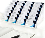 Acrylic Business Card Holder for Desk Multiple Business Card Holders 28 Slot 7 Tier Large Business Card Organizer Business Card Display Rack Clear Plastic Business Card Stand for Home Office