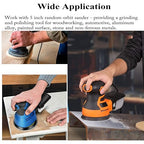 5-Inch 8-Hole Hook and Loop Sanding Discs 400-Grit Random Orbit Sandpaper, 100-Pack