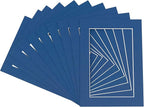 11x14 Mat for 8.5x11 Photo - Precut Royal Blue Picture Matboard for Frames Measuring 11 x 14 Inches - Bevel Cut Matte to Display Art Measuring 8.5 x 11 Inches - Acid Free Pack of TEN MATS