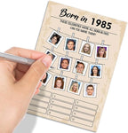 40th Birthday Party Games, Born in 1985 Games, Birthday Party Supplies for Adults, Pack of 30 Cards