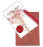 Yoption 5Pcs Sealing Wax Sticks, Vintage Totem Fire Manuscript Bright Red Wax Seal Sticks with Wicks, Sealing Wax for Wax Seal Stamp