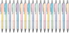 Gel Pens Fine Point 0.7mm Black Ink Gel Pen Retractable Cute Pens for Smooth Writing School Office Supplies, Pack of 18