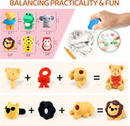 130Pcs Animal Erasers Kids Desk Pets Pencil Erasers 3D Puzzle Bulk Mini Animal Food Eraser Toys Fun Cute Eraser for Classroom Rewards, Game Prizes, Treasure Box, Easter Egg Fillers