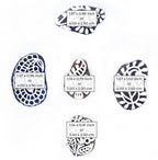 HASHCART® Paisley Shapes Wooden Printing Stamps for Block Print, Handcarved Indian Textile Printing Blocks for Tattoo Saree Border Scrapbooking Kids Paper Clay, Pottery Stamps [ Set of 5 ]