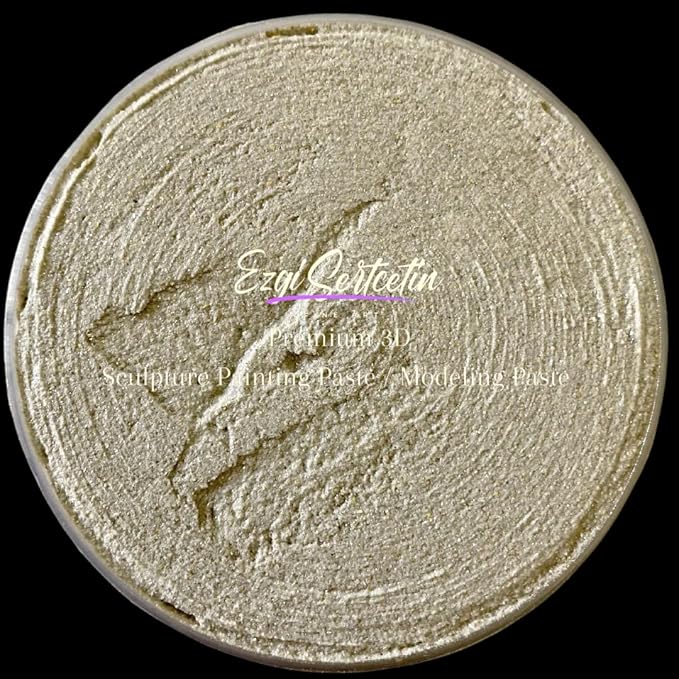 3D Sculpture Painting Paste|Texture Paste|Decorative Plaster|Ready to Use|Unique Metallic Pearl and Neon Colors|Ideal for Artwork|Stencil|Flowers|Texture and Art Relief|6 oz (Choco Milk)